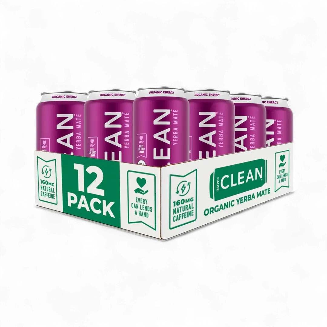 Organic Blackberry Sparkling Yerba Mate Tea – 12-Pack