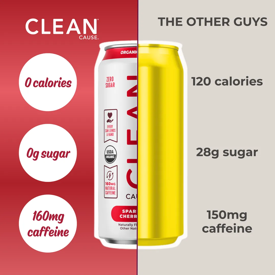 Organic Cherry Lime Zero-Calorie Yerba Mate Tea - 12-pack
