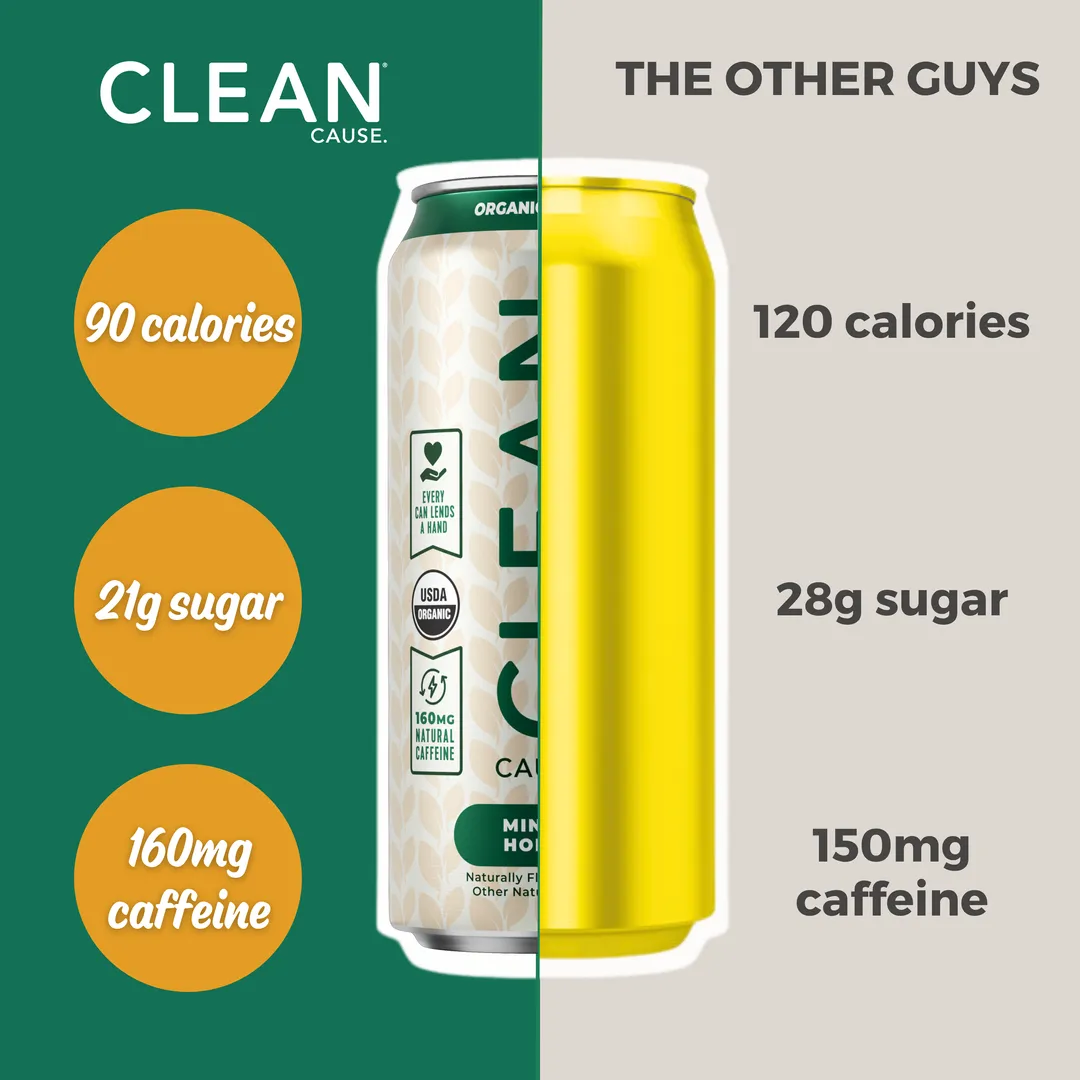 Organic Mint & Honey Non-Carbonated Yerba Mate Tea - 12-pack