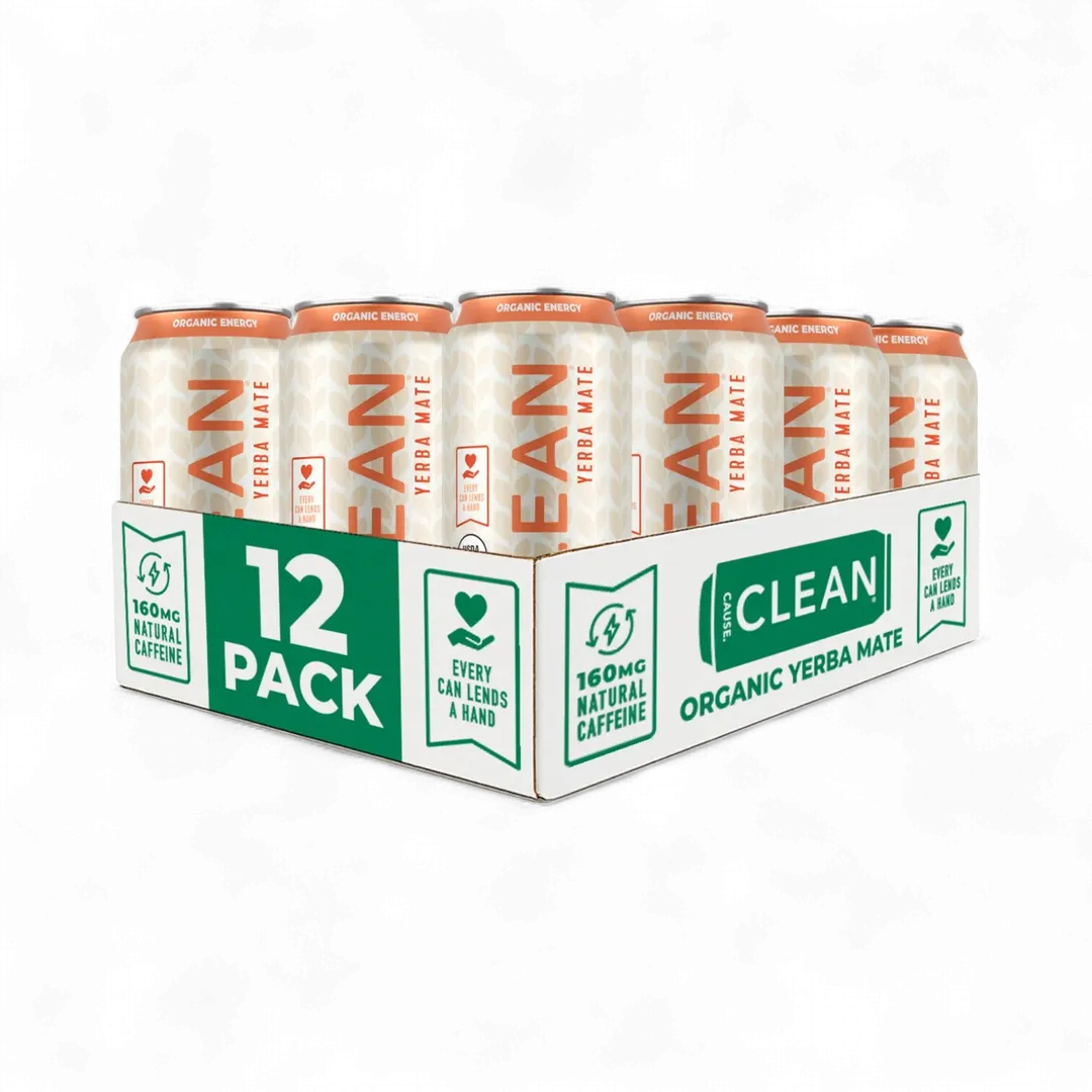 Organic Peach Non-Carbonated Yerba Mate Tea – 12-pack Cans