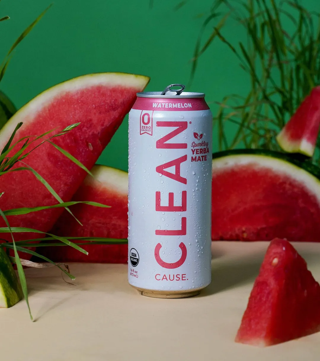 Organic Watermelon Zero Calorie Yerba Mate Tea- 12-pack Cans