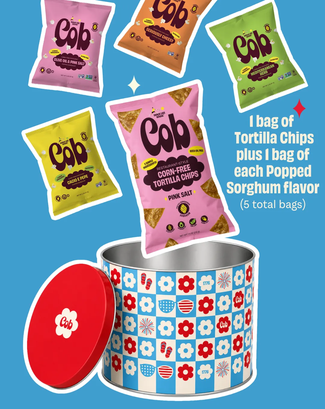 The Red, White & Cob Tin
