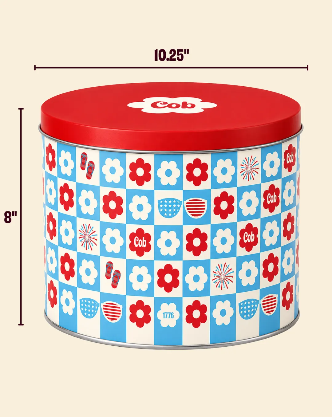 The Red, White & Cob Tin