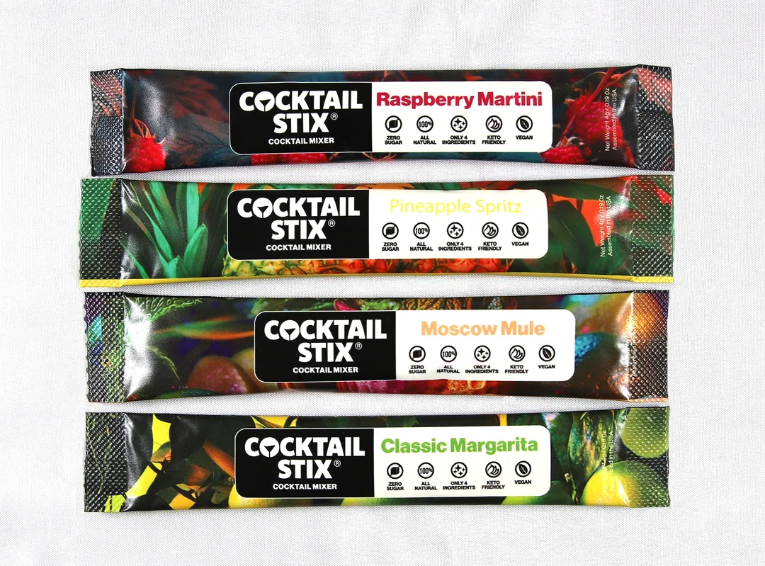 Cocktail Stix Zero Sugar Cocktail & Mocktail Drink Mixer - Skinny Mixes - Vegan - No Calories, No Carbs, No Sugar - Non-GMO - 20 Pack