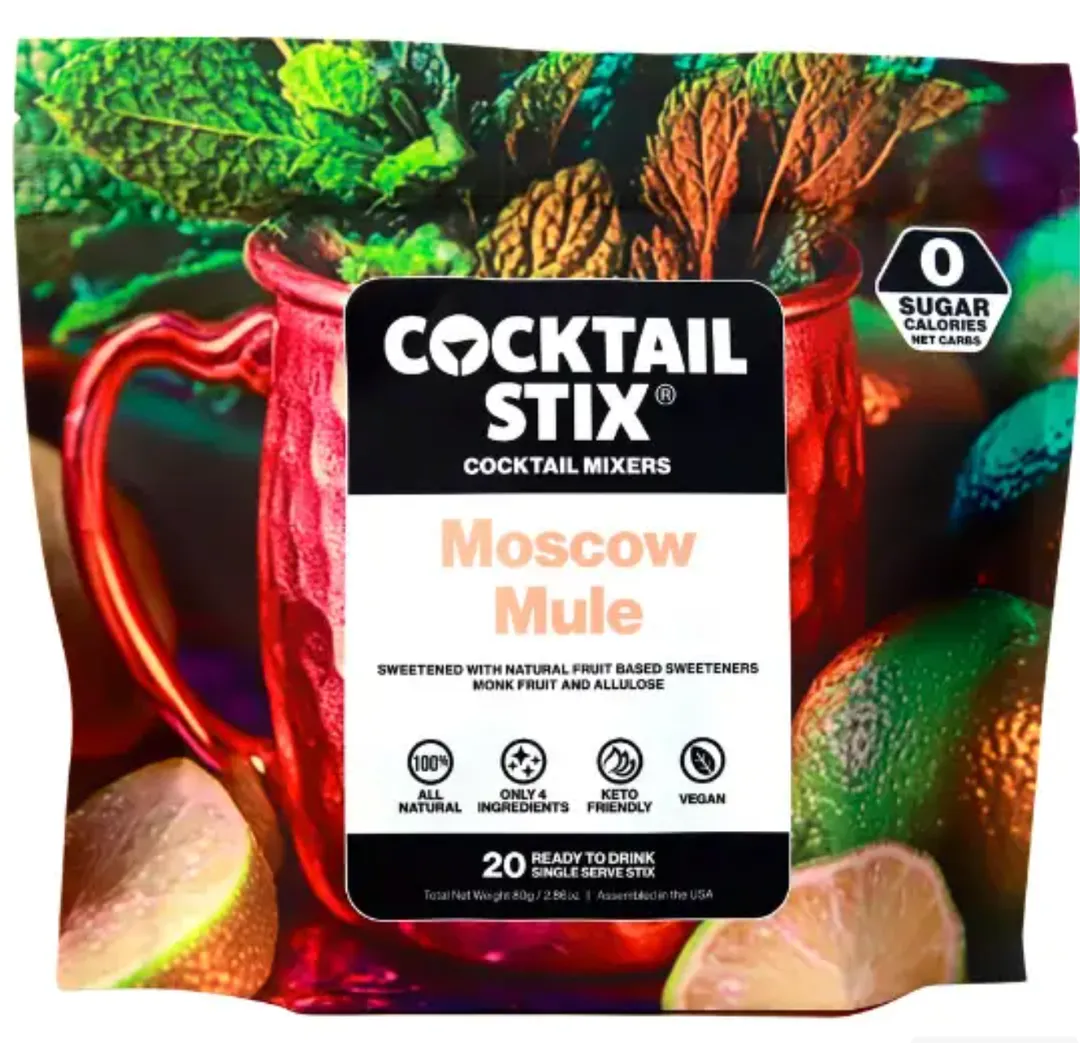 Cocktail Stix Zero Sugar Cocktail & Mocktail Drink Mixer - Skinny Mixes -  First Order Sample Pack - 1 Bag Of Each