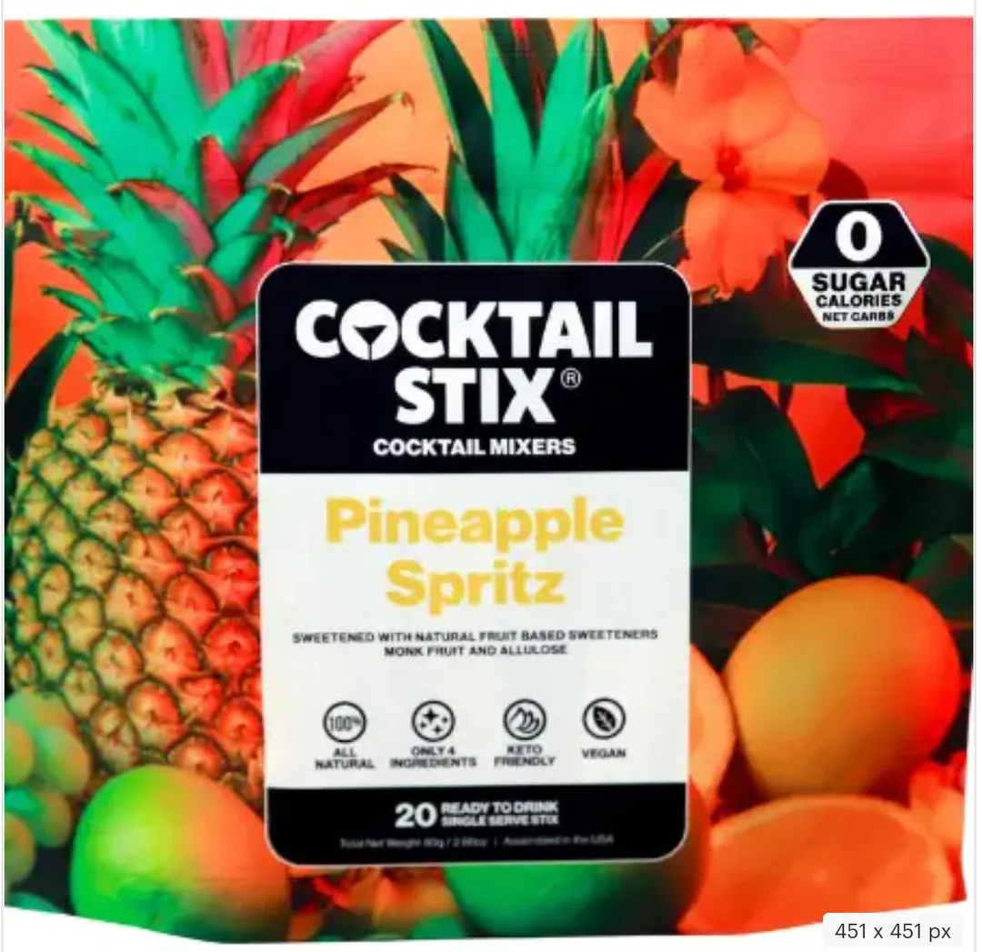 Cocktail Stix Zero Sugar Cocktail & Mocktail Drink Mixer - Skinny Mixes -  First Order Sample Pack - 1 Bag Of Each