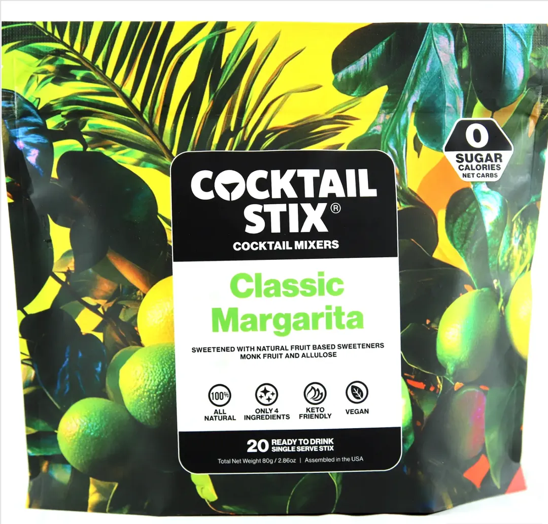 Cocktail Stix Zero Sugar Cocktail & Mocktail Drink Mixer - Skinny Mixes -  First Order Sample Pack - 1 Bag Of Each