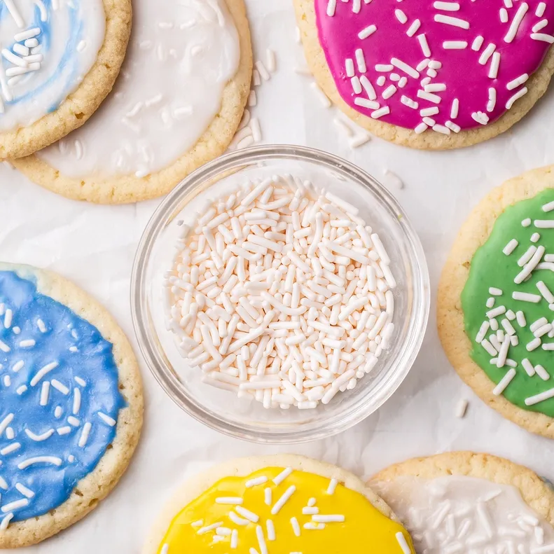 Natural Sprinkles - 2 lb Bakers Bag (White)