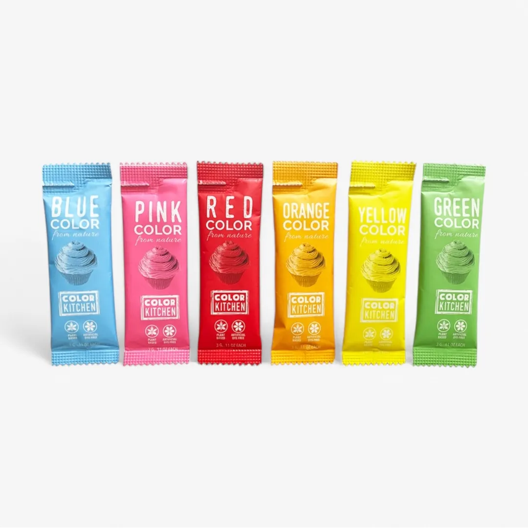 Single Food Color Packets Bulk (100), Artificial Dye-Free (Orange)