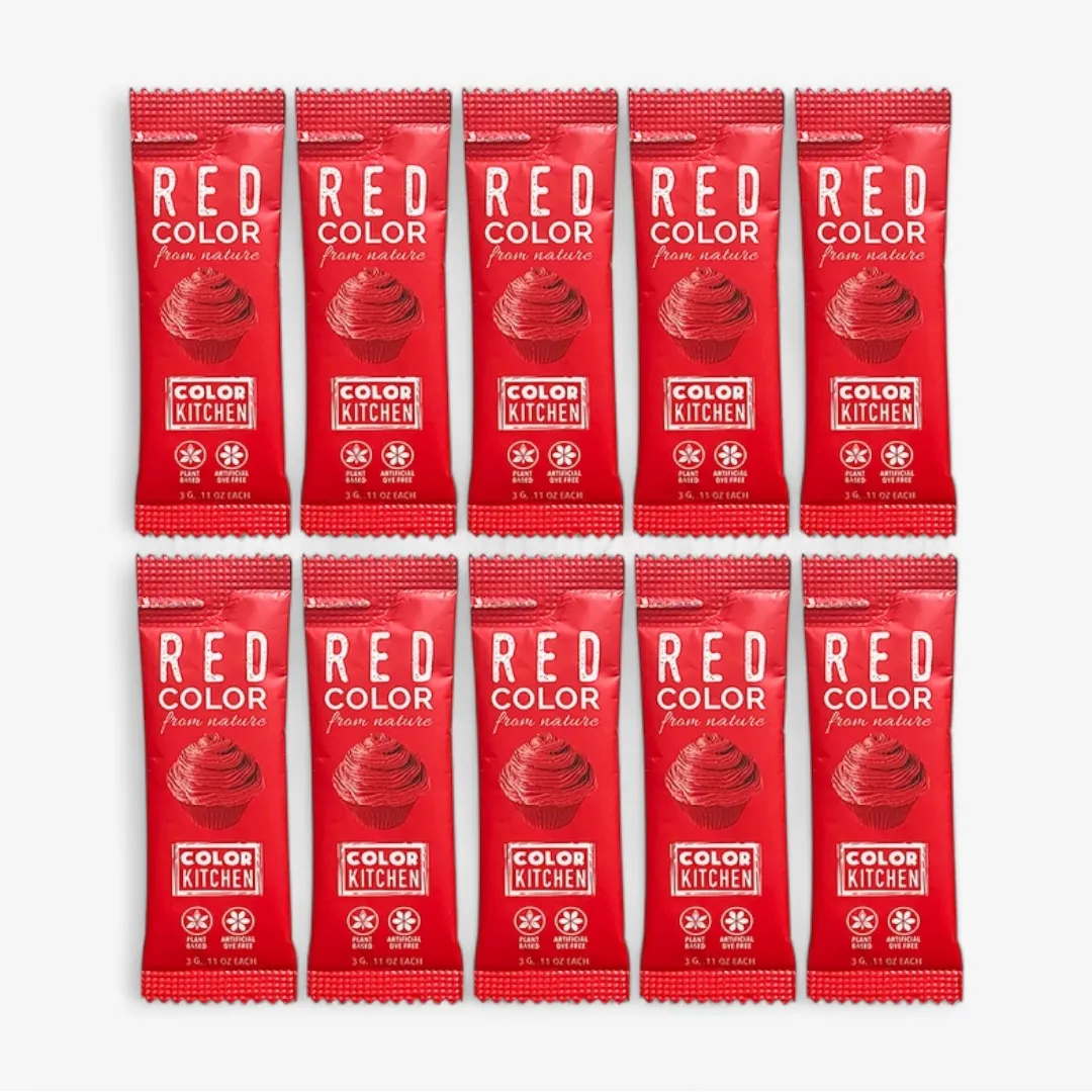 Single Food Color Packets Bulk (100), Artificial Dye-Free (Orange)