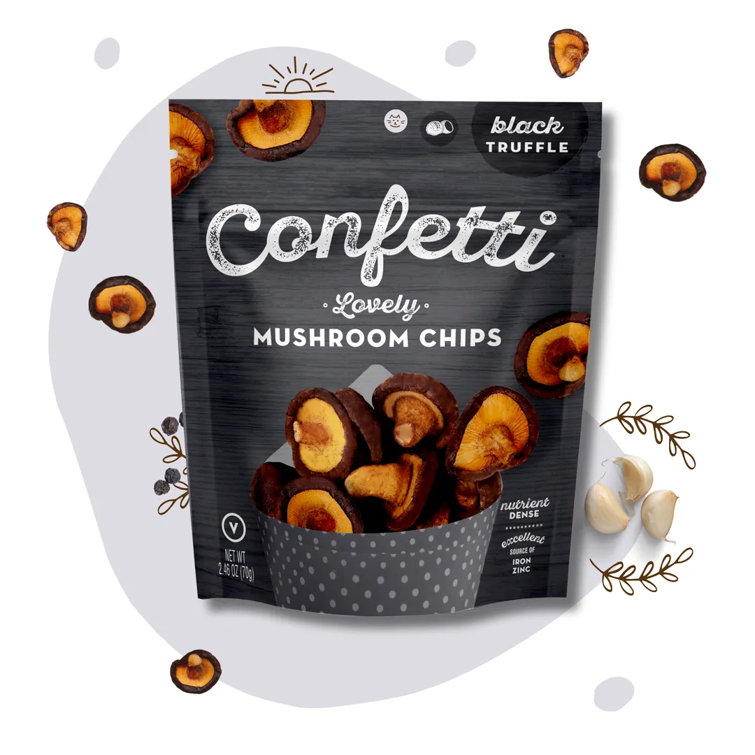 Lovely Mushroom Chips, Black Truffle