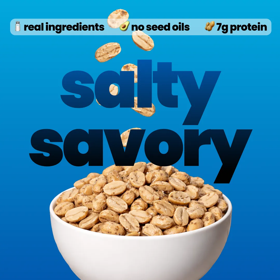 Salty Dry Roasted Peanuts – Gourmet Protein Snack 7.0oz