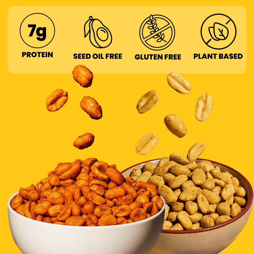 Dry Roasted Peanuts Variety Pack – Bold Snack Sampler 7.0oz