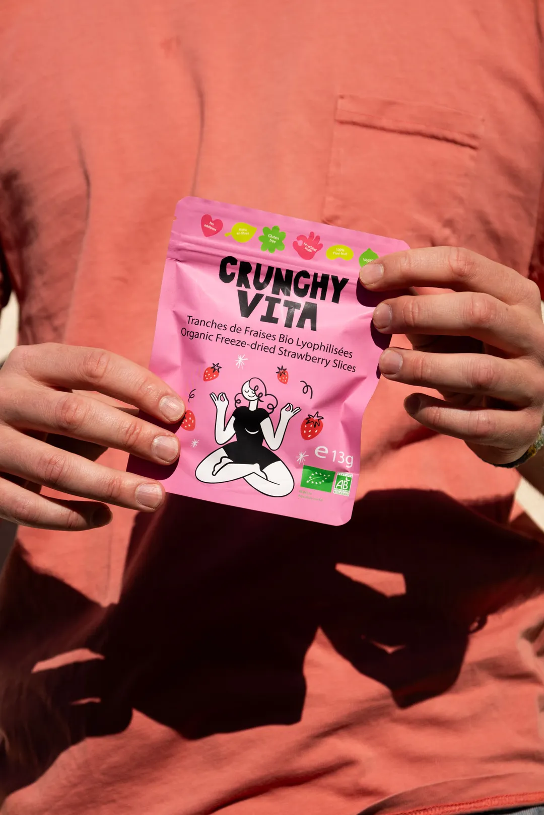 Fraises bio lyophilisées - 13g CrunchyVita