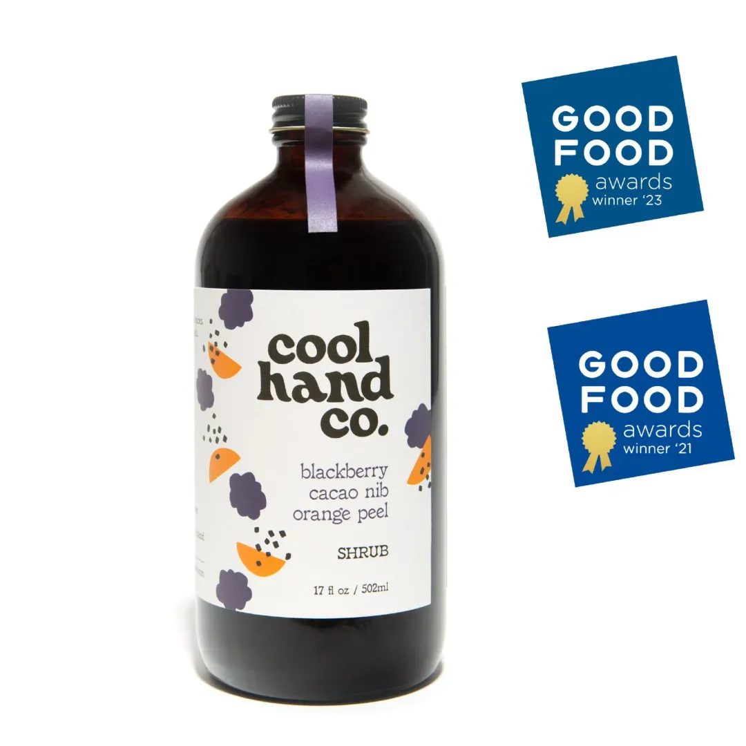 Blackberry Cacao Nib Orange Peel Shrub 8.5oz