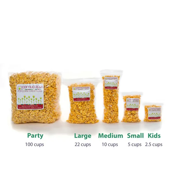 Party Bag - Bulk Popcorn (100 Cups of Popcorn!) - Tx Butter Pecan (V&GF)