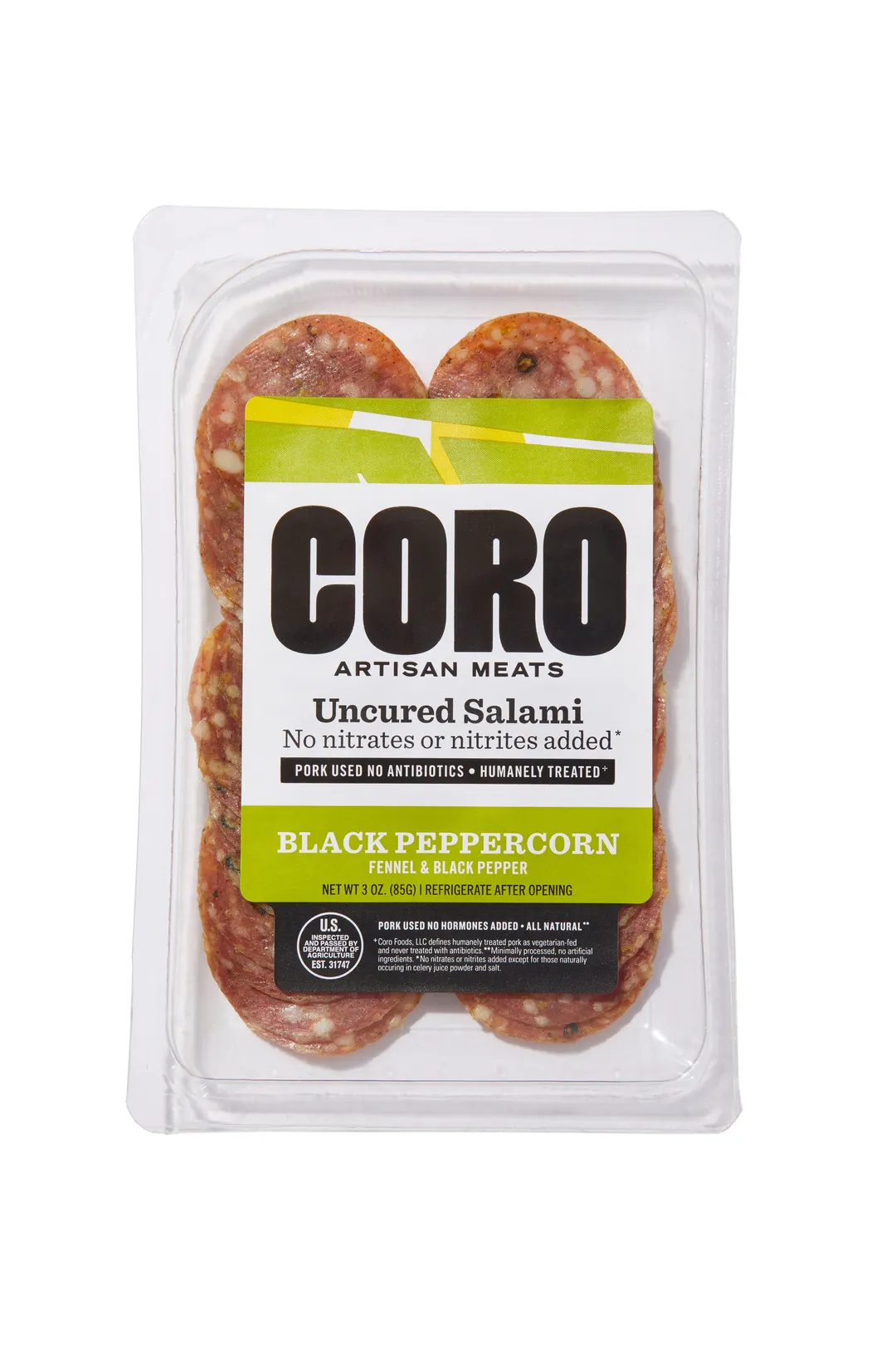 Sliced Pack - Uncured Fennel & Black Pepper Salami 