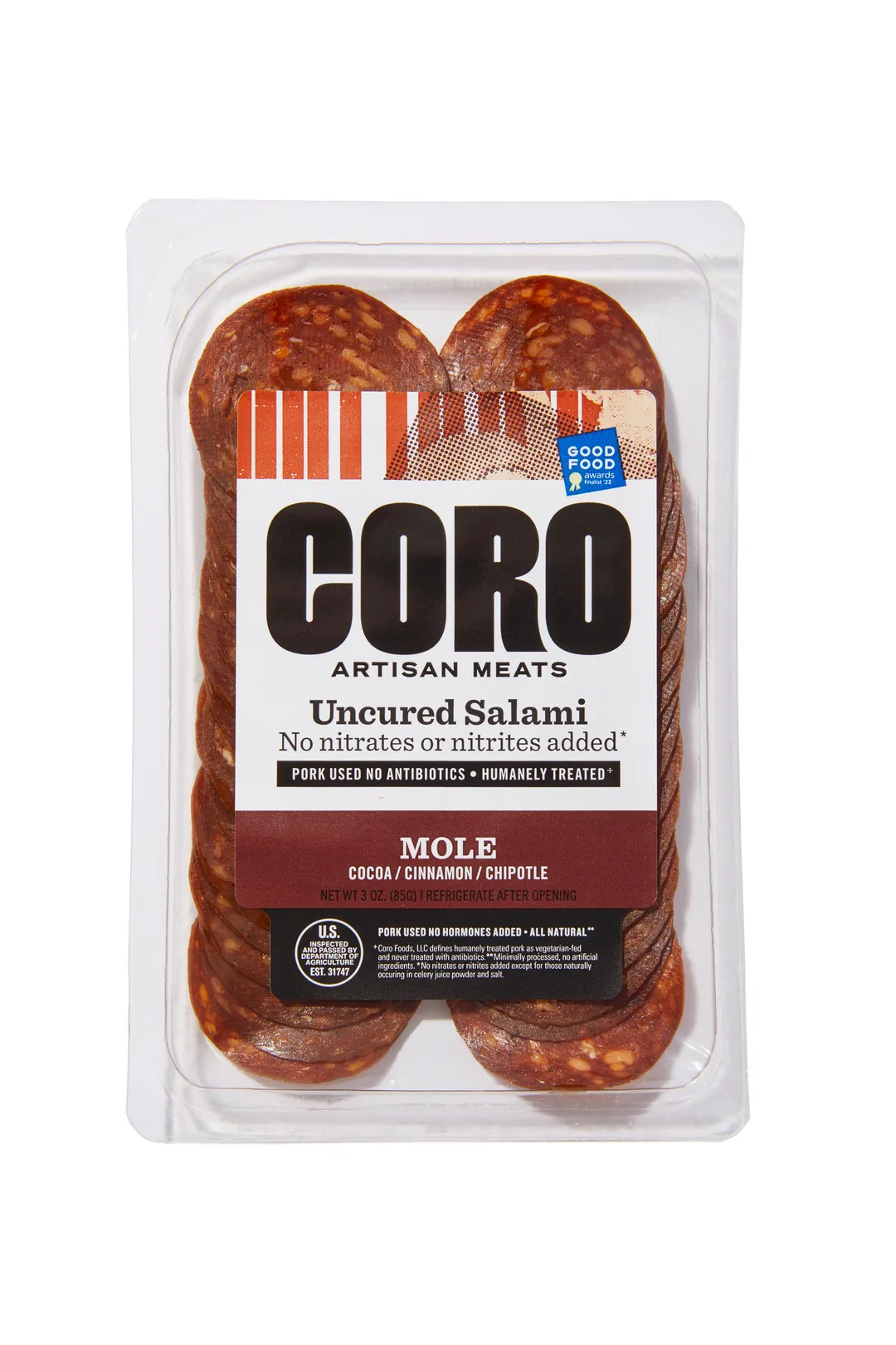 Sliced Pack - Uncured Chipotle & Cocoa Salami