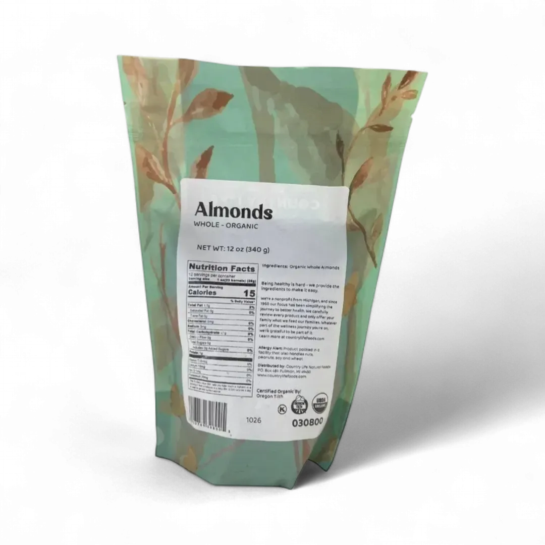 Almonds, Whole, Organic (Raw)