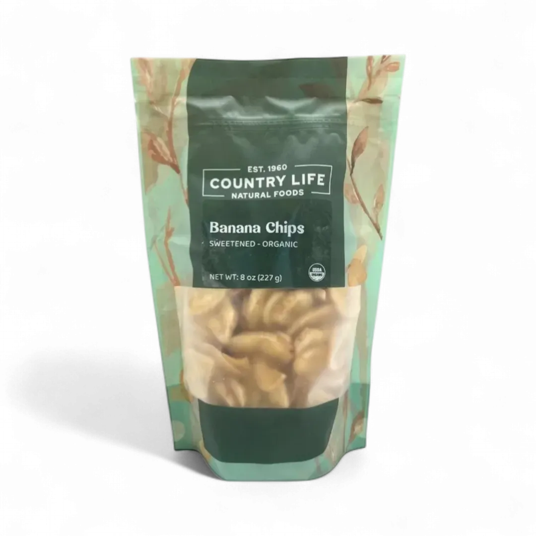Banana Chips, Sweetened, Organic