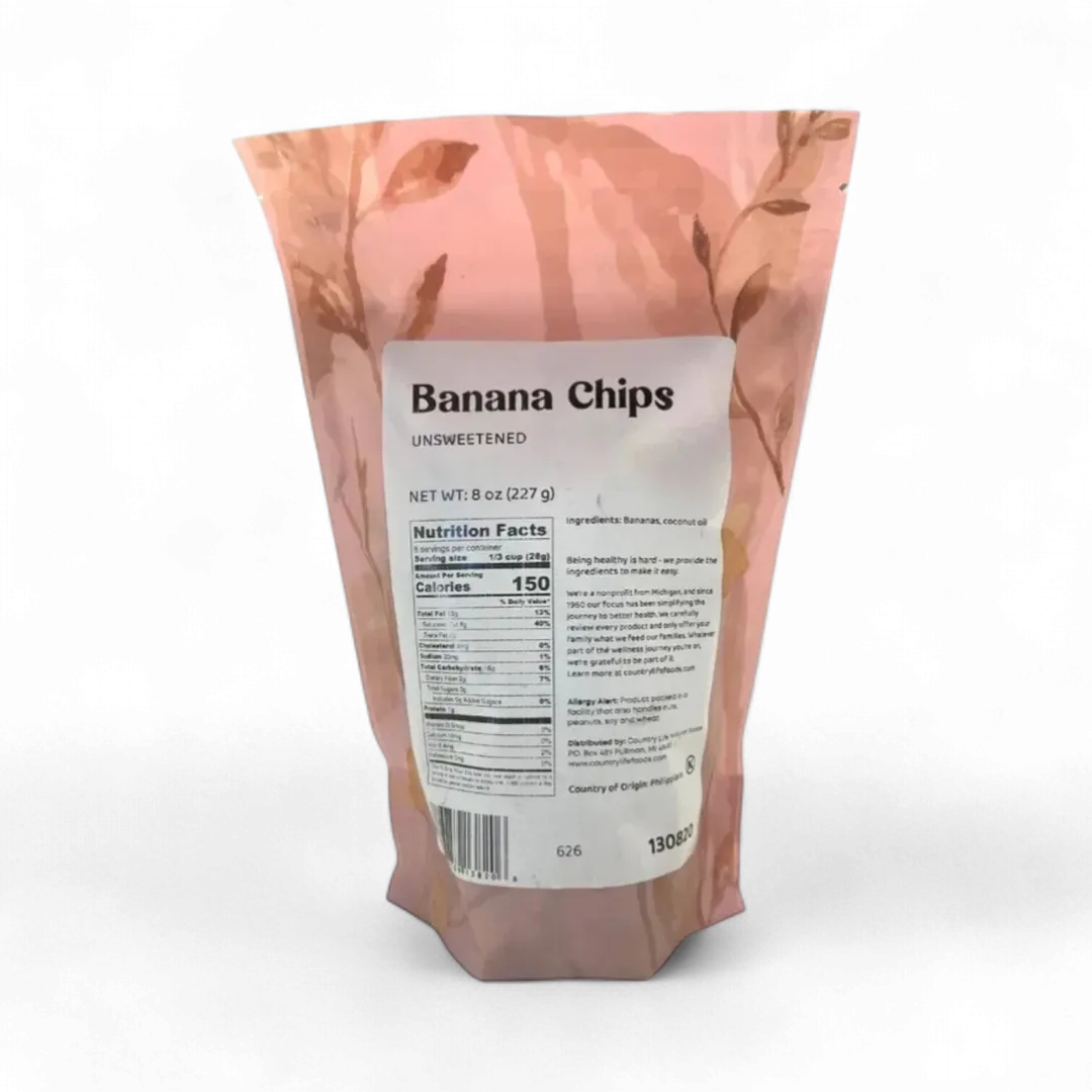 Banana Chips, Unsweetened