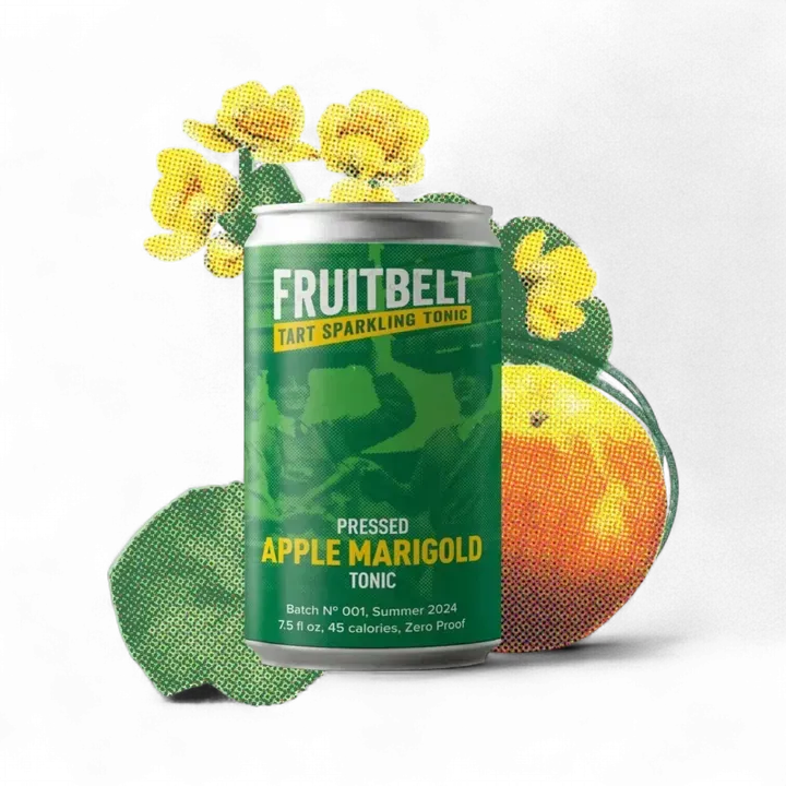 Sparkling Tonic, Apple Marigold, Fruitbelt, 4-Pack