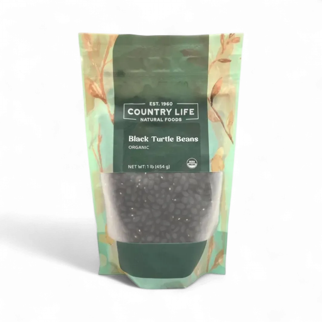 Black Turtle Beans, Organic (REDUCED PRICE! - Contains splits1# and 5# only)