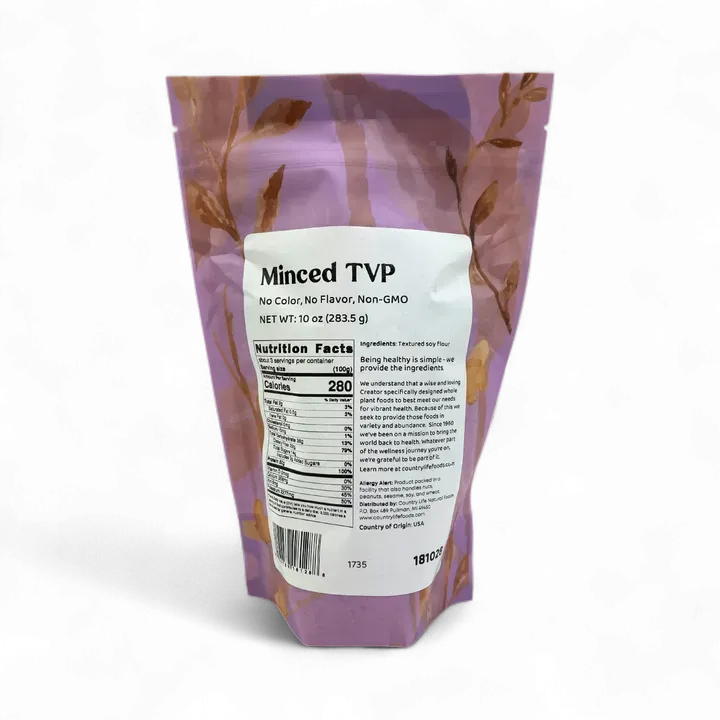 TVP Minced 1/4", No Added Color or Flavor, Non-GMO