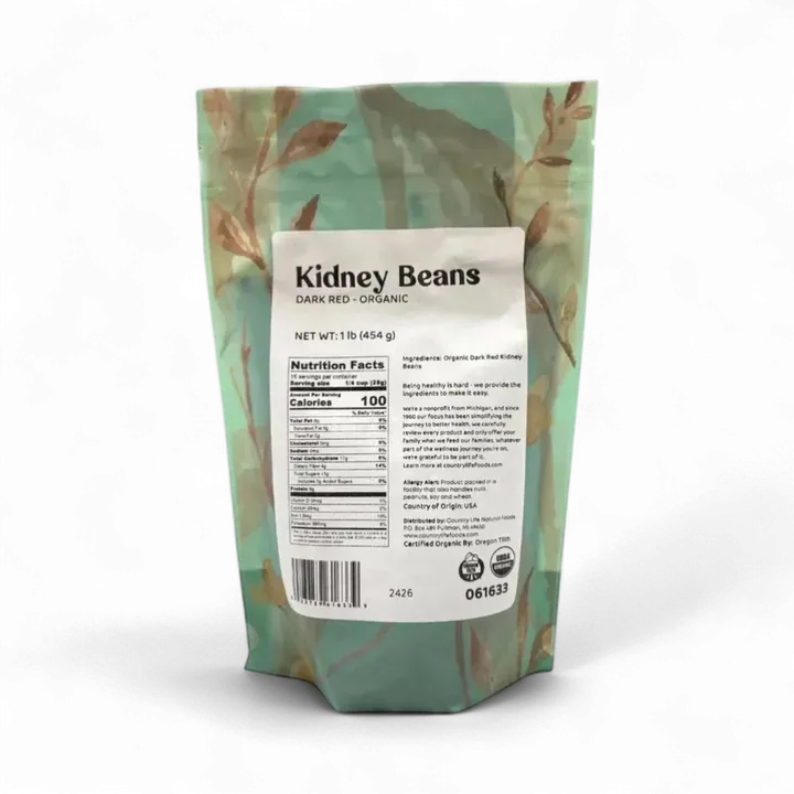 Kidney Beans, Dark Red, Organic