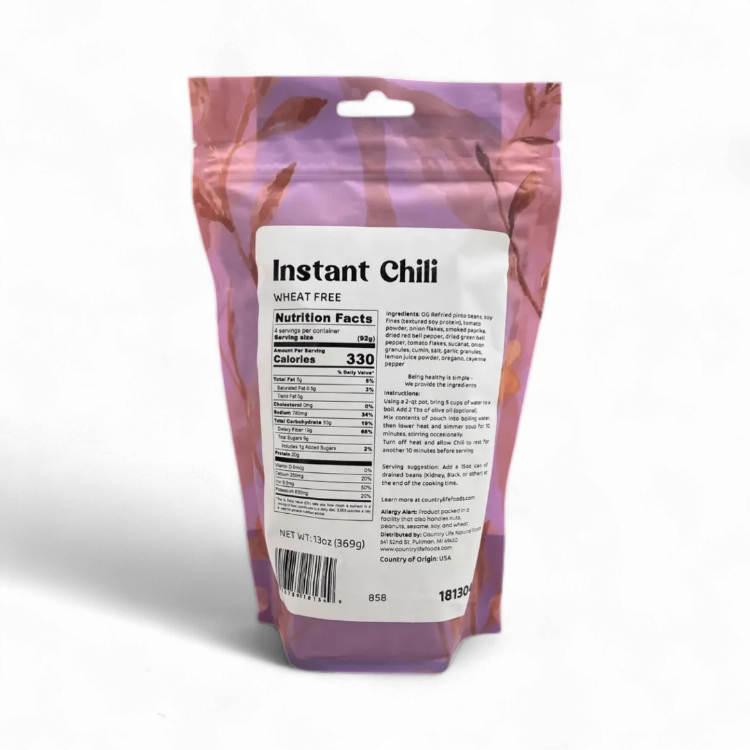 Instant Chili, Wheat Free