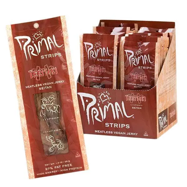 Jerky, Teriyaki, Vegan, Primal Strips variant