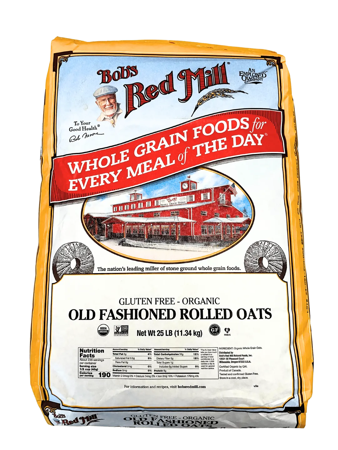 Oats, Regular Rolled, Gluten-Free, Organic, Bob's Red Mill variant