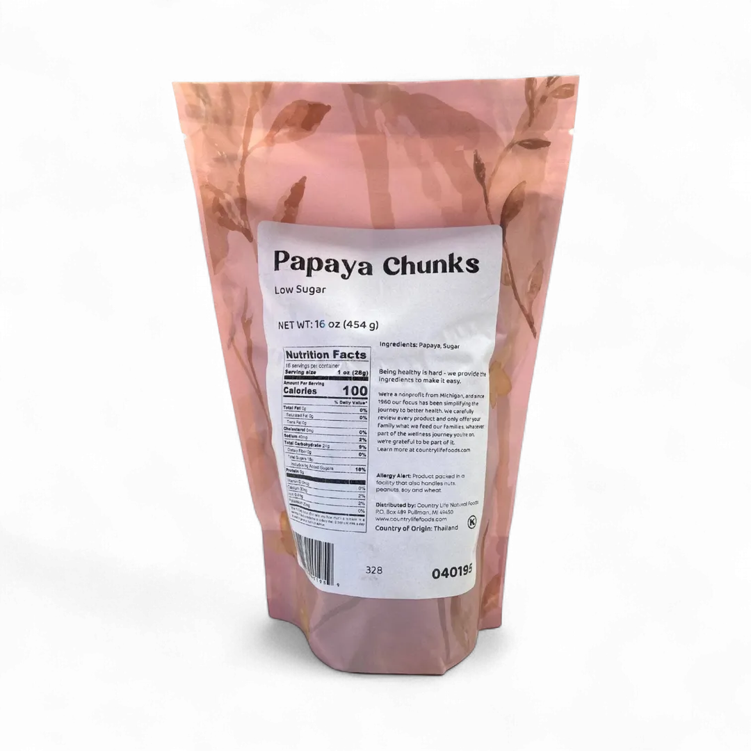 Papaya Chunks, Low Sugar