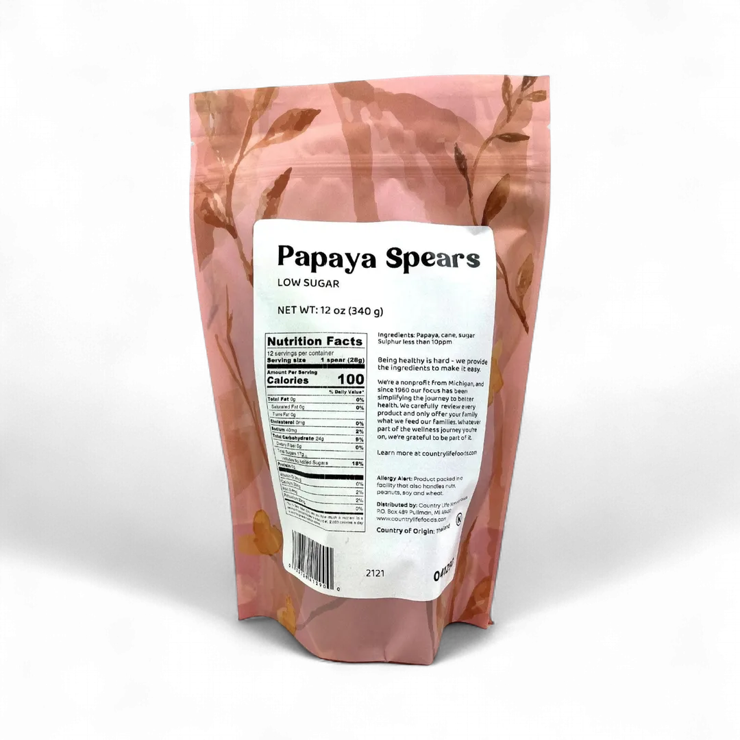 Papaya Spears, Low Sugar
