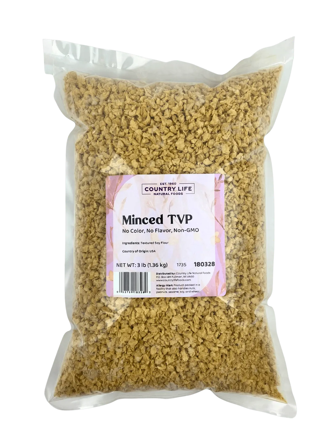 TVP Minced 1/4", No Added Color or Flavor, Non-GMO variant