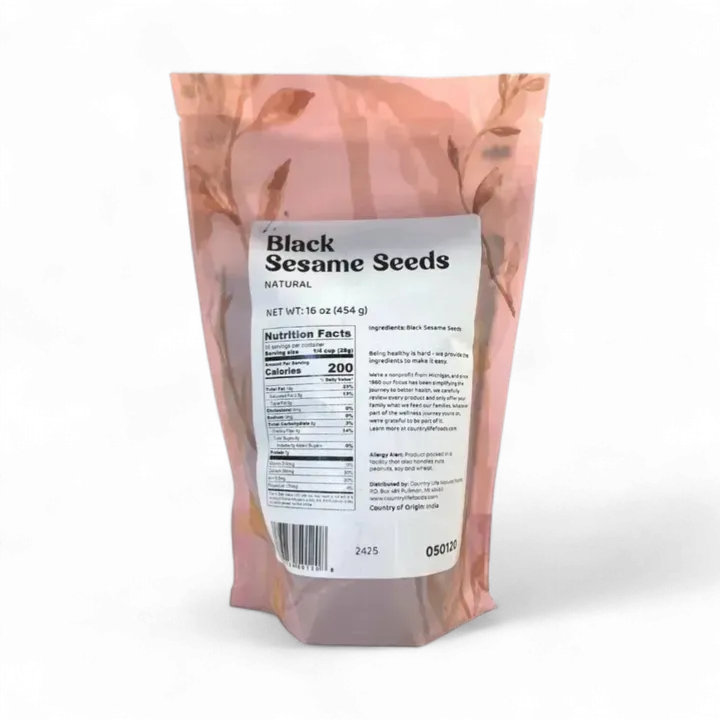 Sesame Seeds, Black, Natural