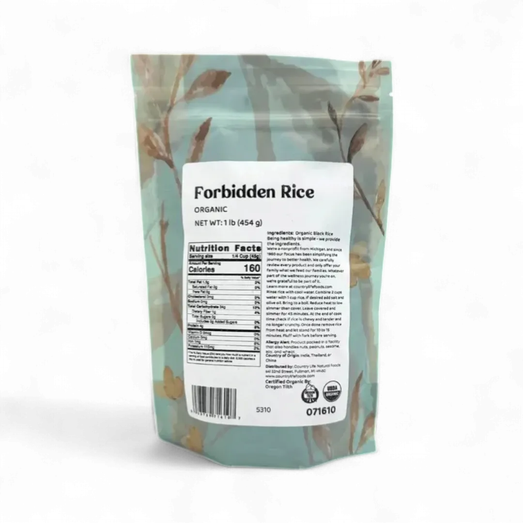 Forbidden Rice, Black, Organic