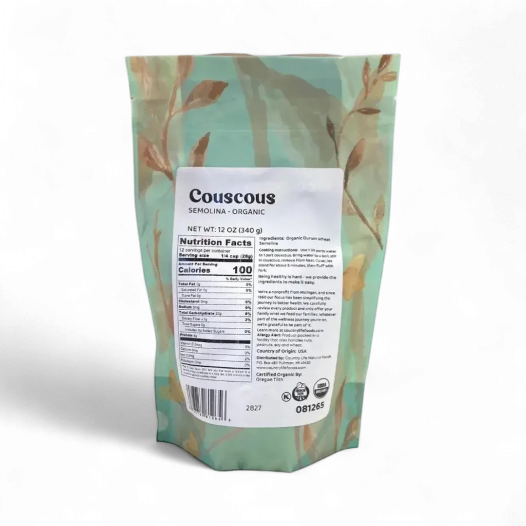 Couscous, Semolina, Organic