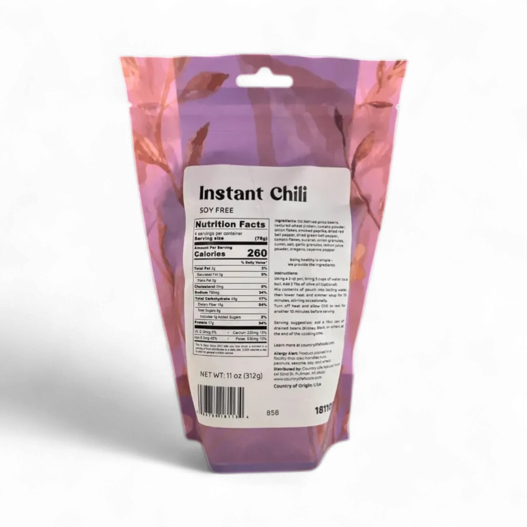 Instant Chili, Soy Free