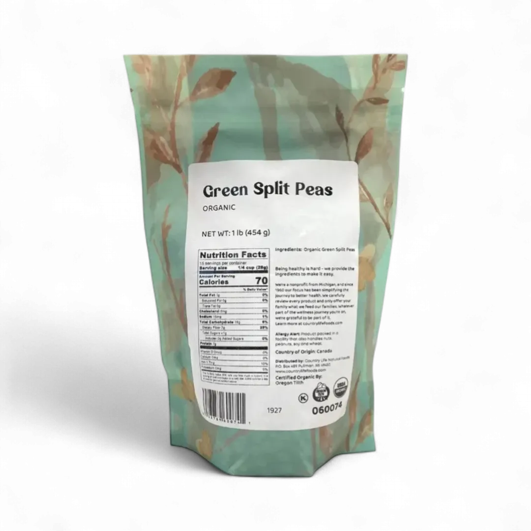 Peas, Green, Organic, Split