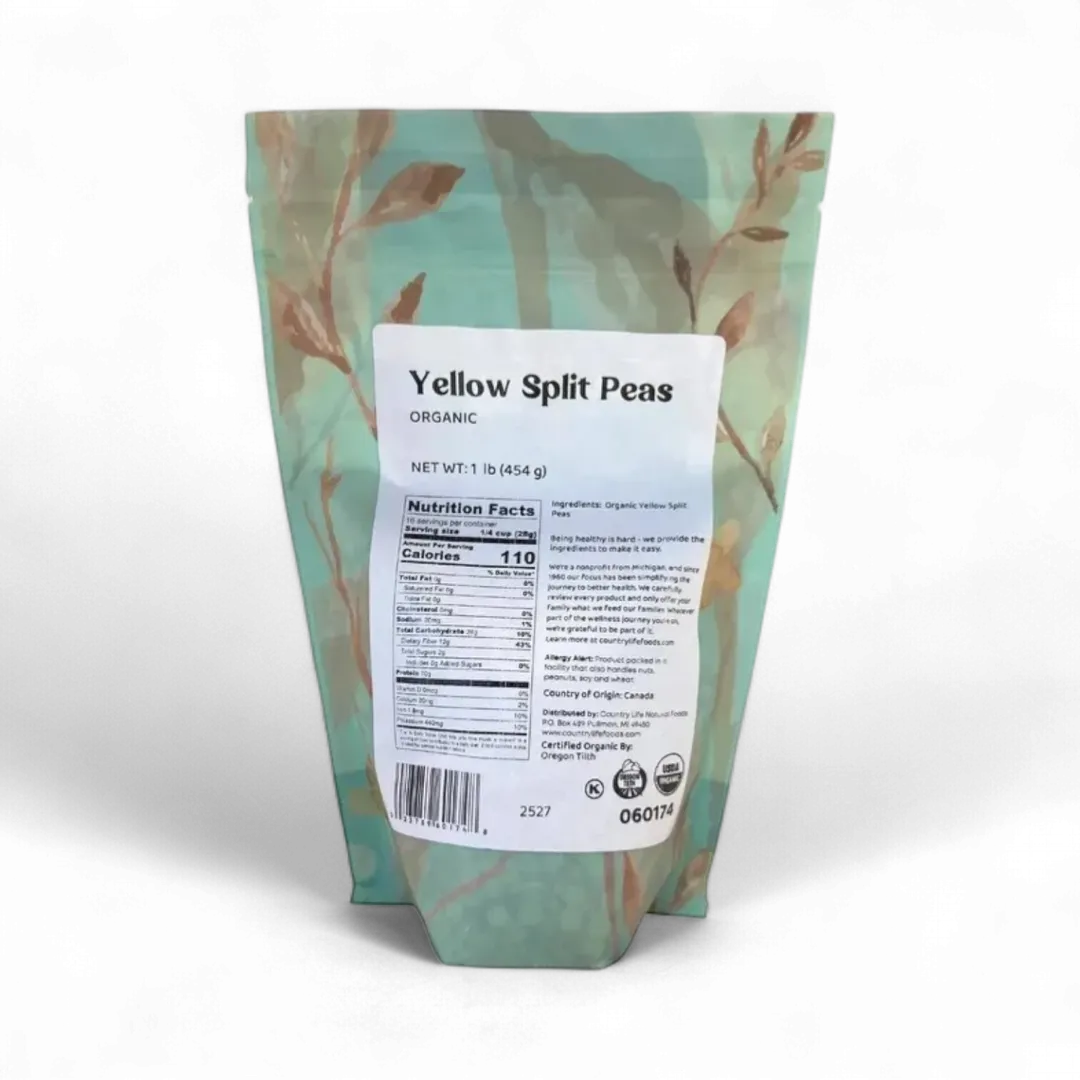 Peas, Yellow, Organic, Split