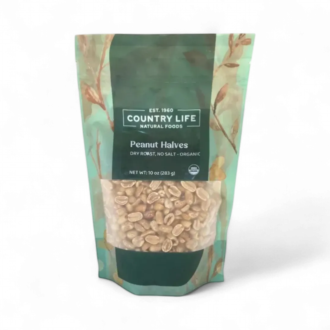 Peanuts, 1/2s Dry Roasted, No Salt, Organic