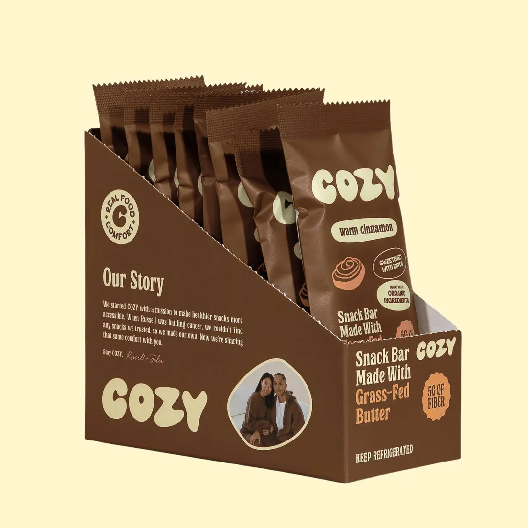 COZY Bar, Warm Cinnamon, 2.0oz, 8 Ct