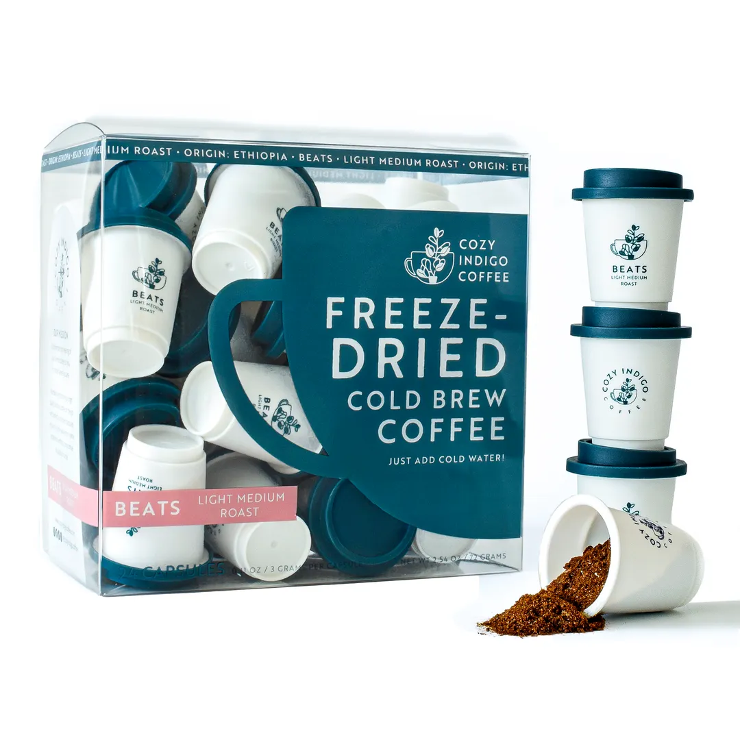 Cozy Indigo Coffee Freeze-Dried Coffee, 24 capsules (3 grams each)
