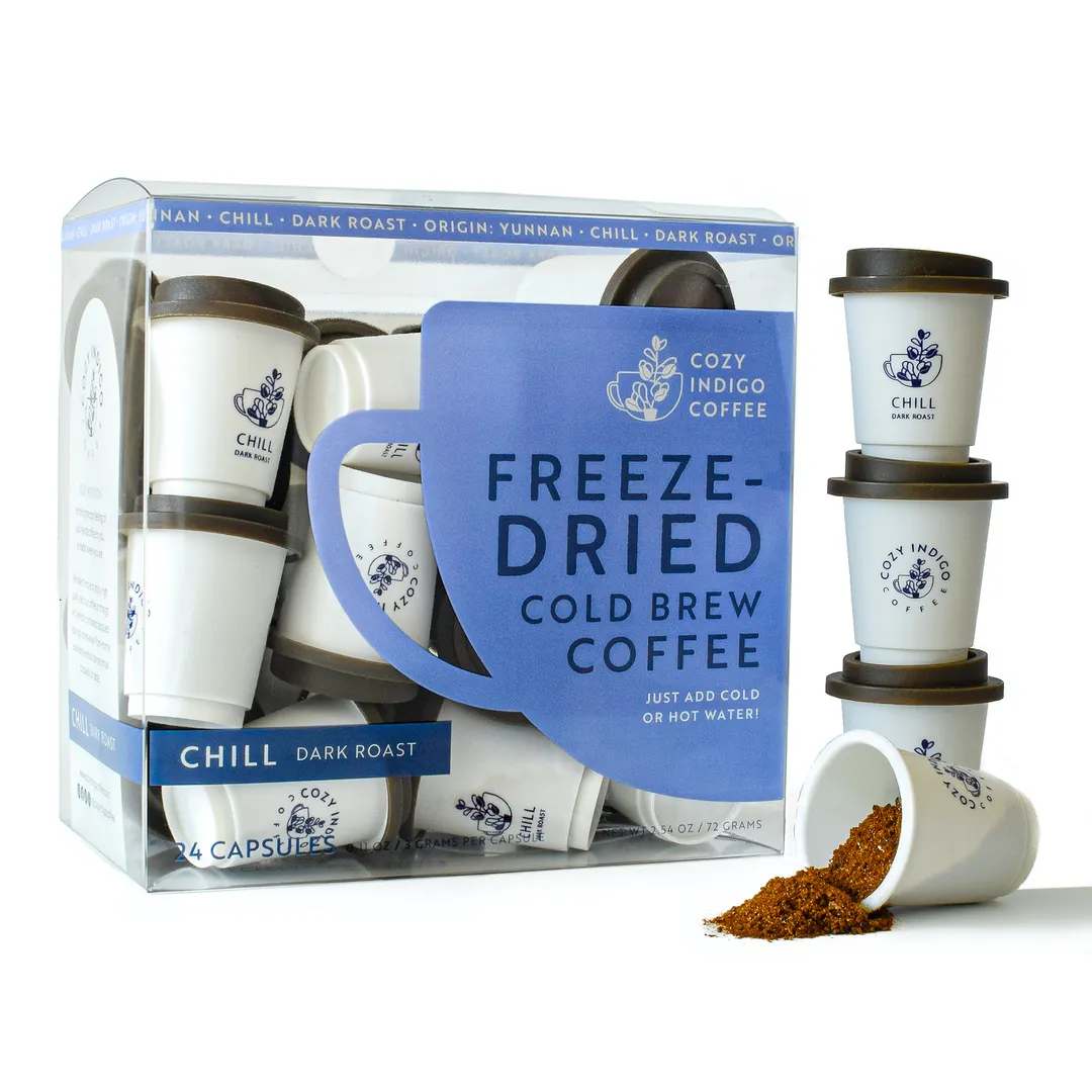Cozy Indigo Coffee Freeze-Dried Coffee, 24 capsules (3 grams each)
