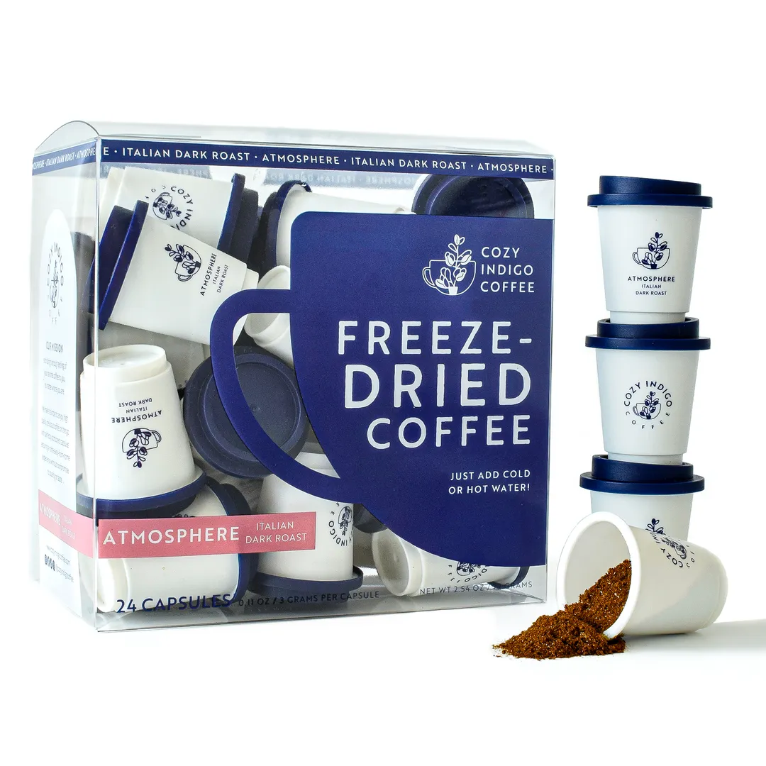 Cozy Indigo Coffee Freeze-Dried Coffee, 24 capsules (3 grams each)