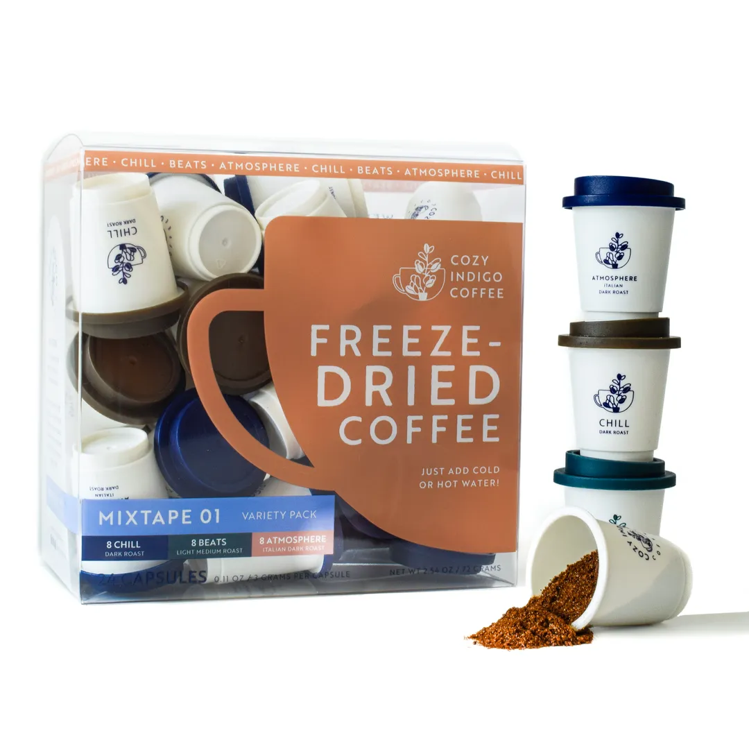 Cozy Indigo Coffee Freeze-Dried Coffee, 24 capsules (3 grams each) variant