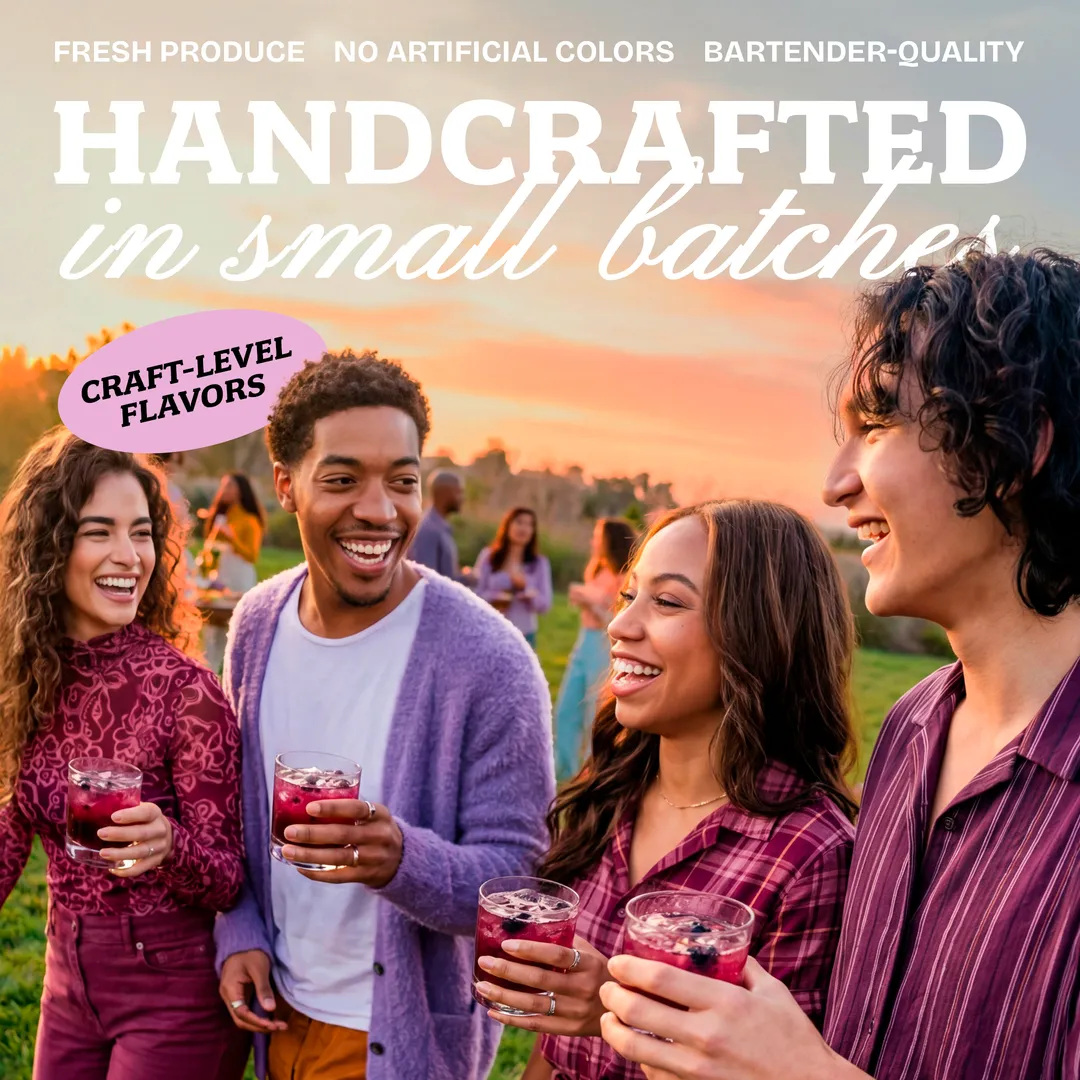 Craft Cartel Blueberry & Ginger Cocktail Syrup Mixer | 16oz | Craft Cocktail & Mocktail Mix