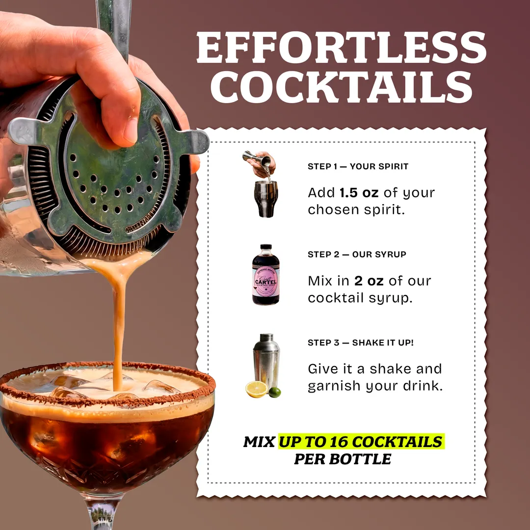 Craft Cartel Espresso Martini Cocktail Syrup Mixer | 16oz | Craft Cocktail & Mocktail Mix