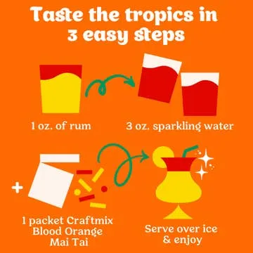 Blood Orange Mai Tai Cocktail Mixer - 12 Servings Multipack